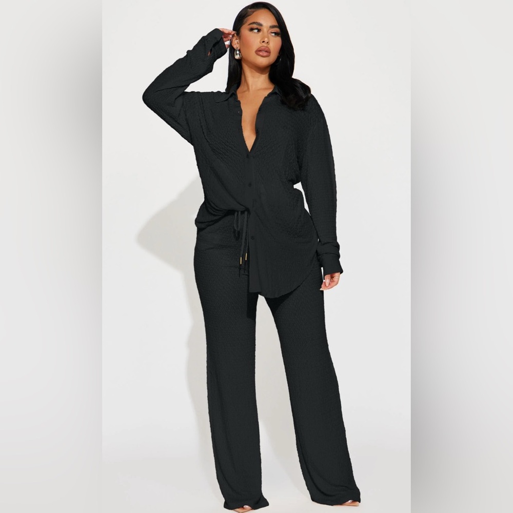 Fashion Nova Black Pantsuit